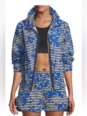 KATE SPADE New York Striped Hibiscus Jacket